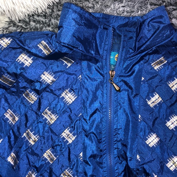 Vintage On your mark blue bomber jacket - Picture 2 of 3